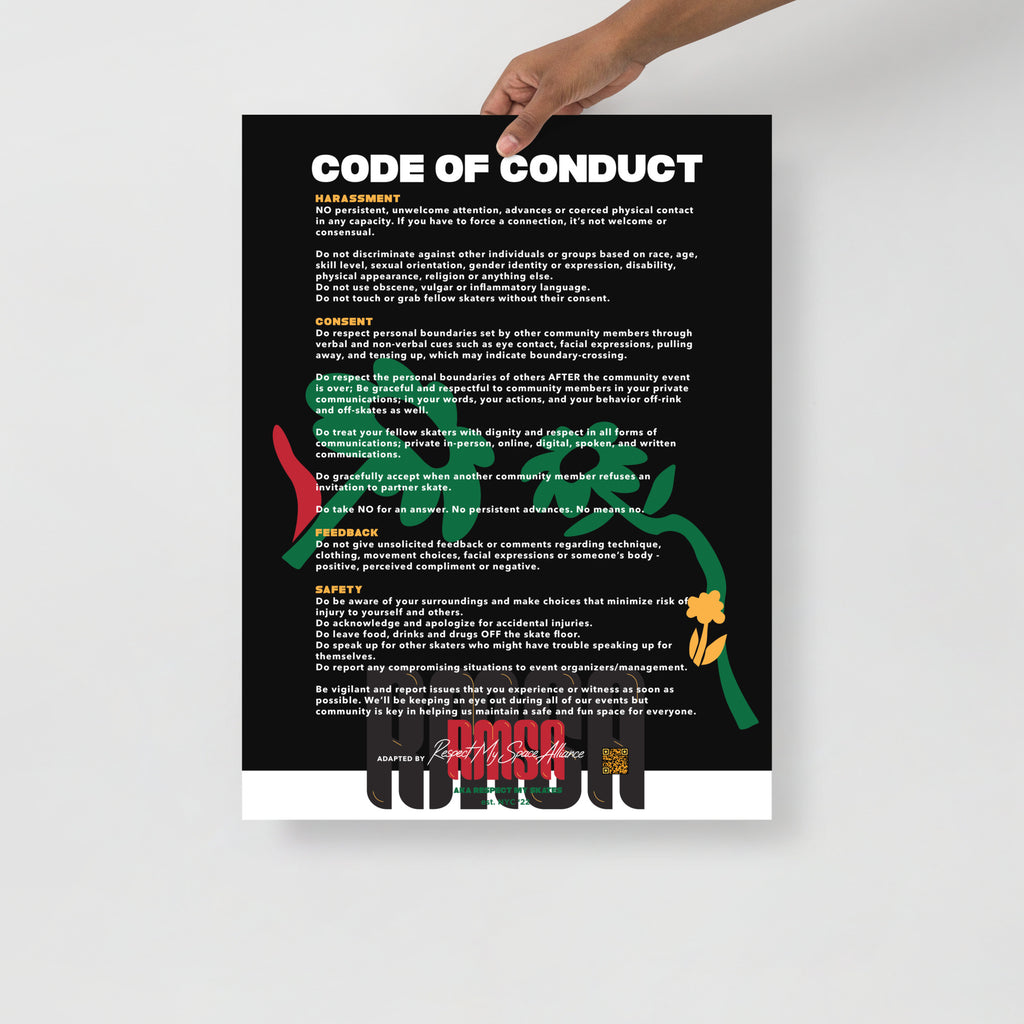 "Respect My Skates" Code of Conduct Limited Edition Black History Poster