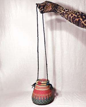 Ghana-Made Straw Handbag (Multi-colored)