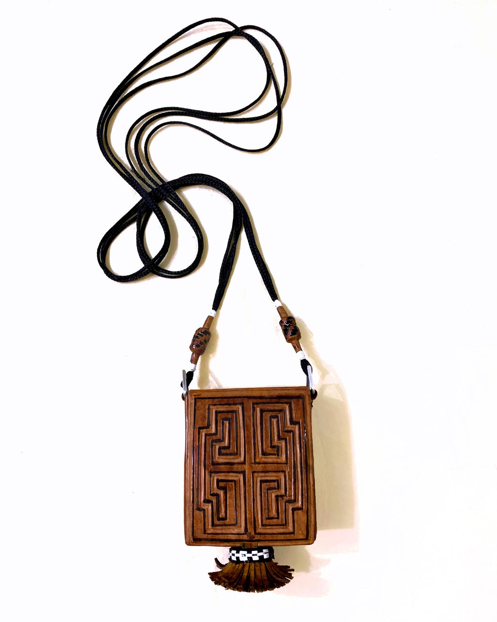 Ghana-Made Leather "Box Wallet" Bag