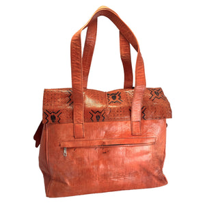 Mali-Made Big Leather Handbag