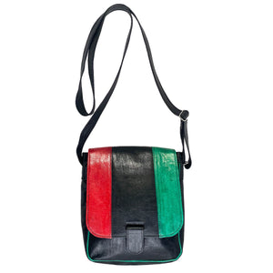 Mali-Made Small Leather Messenger Handbag